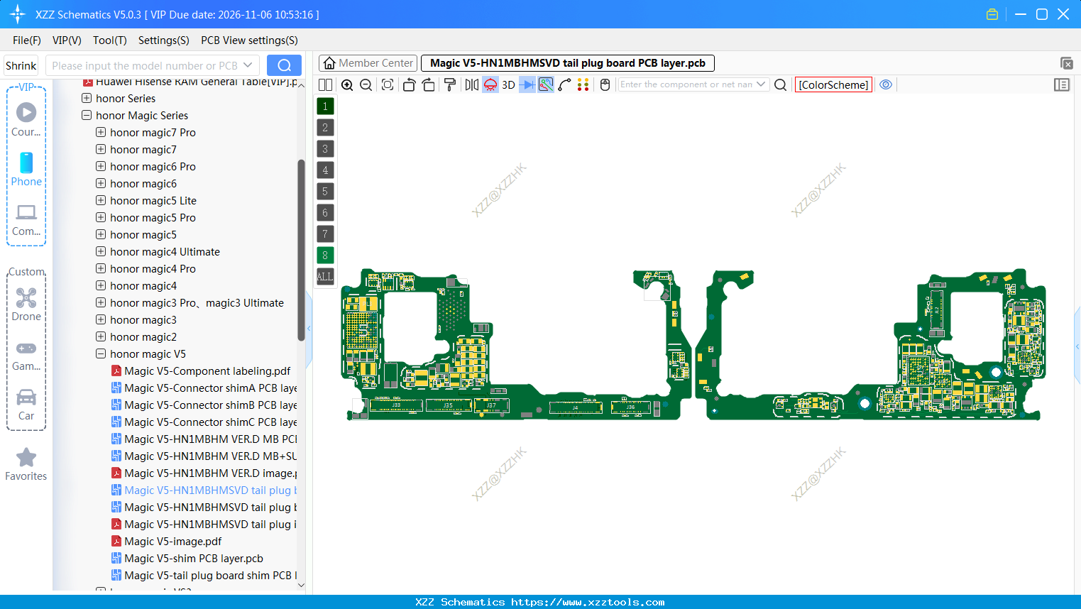 Magic V5-HN1MBHMSVD Tail Plug Board PCB Layer